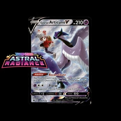 articuno v pokemon card value Galarian 181/172 Brilliant Stars Pokmon Hit Points210 HP Form Galarian Articuno V #58 Prices