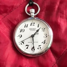 Seiko Precision Vintage Pocket Watch Manual 21 Jewels Open Face Railway Japan
