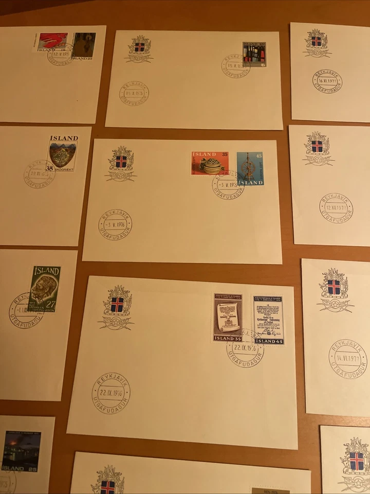 Iceland FDC  1975-1977 Various 19 Covers, XF Condition, See Photos - Image 4 of 4