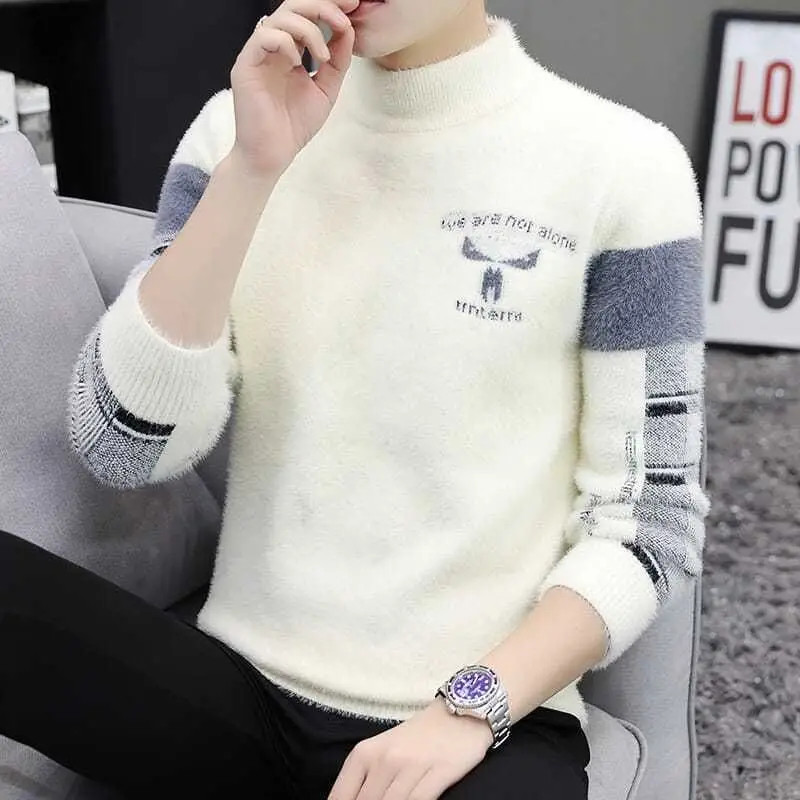 Winter KPOP Fashion Style Harajuku Slim Fit Tops Loose Casual All Match Knitwea