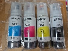 Genuine Epson 522 Ink Bottles 4 Pack for ET-2720 ET-2800 ET-2803 ET-4700