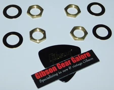 Gibson Les Paul Custom Pot Control Nut Washer Set Gold SG Guitar Parts Project