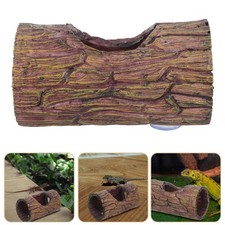 Reptile Hideaway Resin Bark Amphibians Hideout Gecko Hides Cave For Aquarium