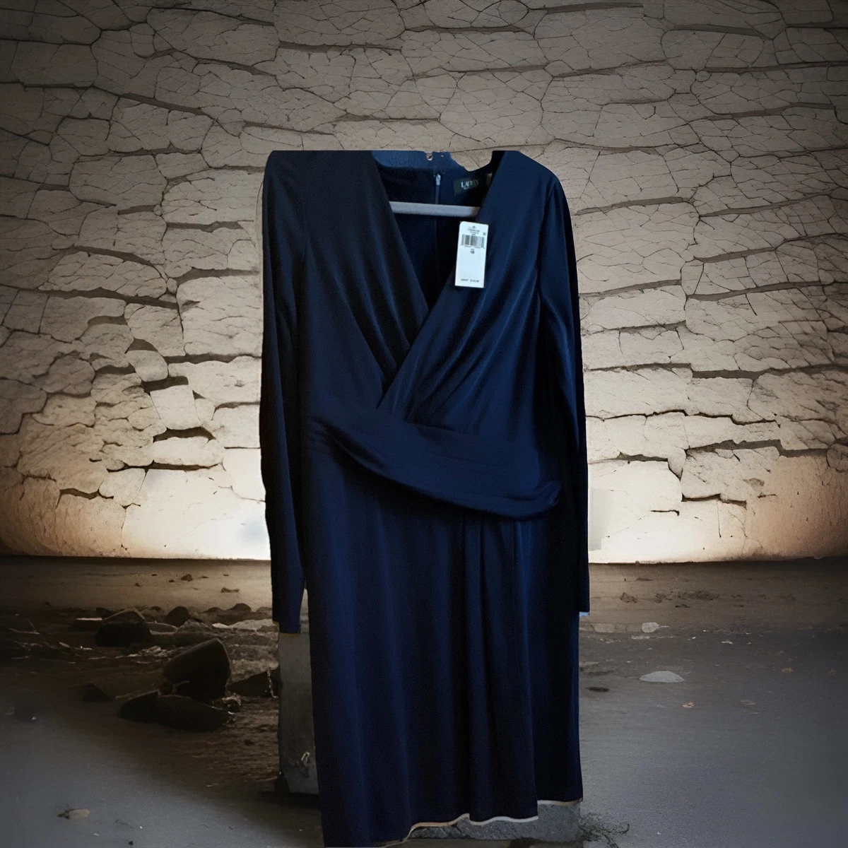 LAUREN RALPH LAUREN ネイビー ラップドレス Lauren Ralph Lauren Wrap Dresses for sale | eBay