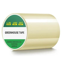 6" x 108' Greenhouse Repair Tape, 6.3 mil Clear Weatherproof & 6"x108', clear 