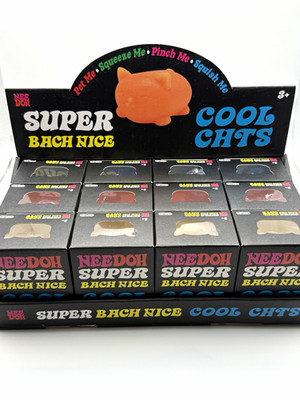 NeeDoh Super Bach Nice Cool Cats Squishy Tactile Squeeze Toy, Multicolor 3+