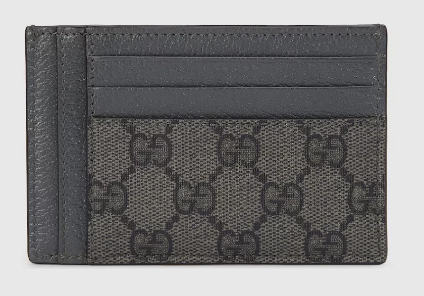 Porta-Cartão GUCCI Ophidia GG Estojo Supreme Lona Cinza - Imagem 2 de 4