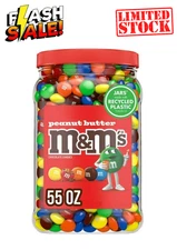 M&M'S Peanut Butter Milk Chocolate Candy, 55 oz. Free Shipping