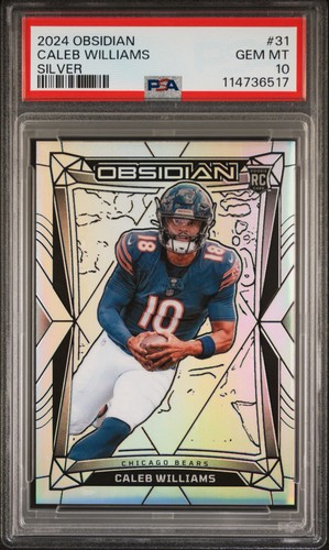 2024 OBSIDIAN CALEB WILLIAMS SILVER /75 ROOKIE RC PSA 10 POP 4 SSP INTERNATIONAL
