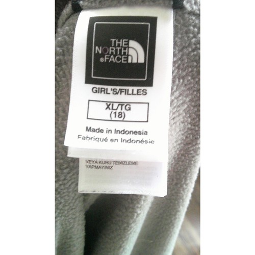 The North Face Full Zip Gray Fleece with Bright Pink Juniors XL - Picture 5 of 7