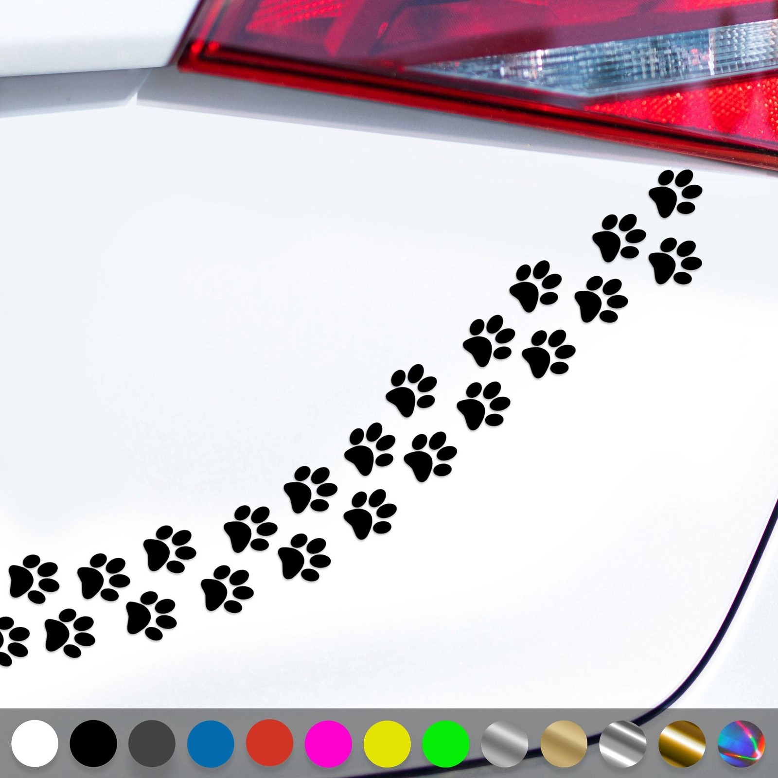 Adesivi zampe di cane e gatto per auto