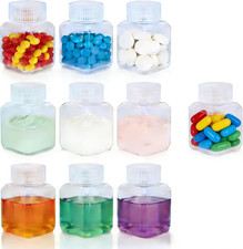 1oz/30ml Leak Proof Plastic Bottles with Caps for Liquids Sample, Reusable Small