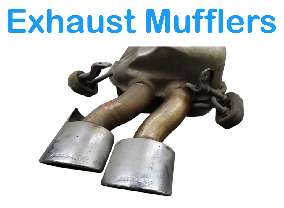 03-09 Mercedes W209 CLK500 CLK55 AMG Silenciador Escape Doble Puntas A2094910000 OEM Foto 3 de 4