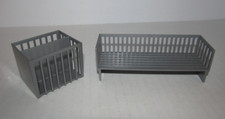 Vintage 1950's Marx Pet Shop Playset Silver Dog Cage  Window Display Counter