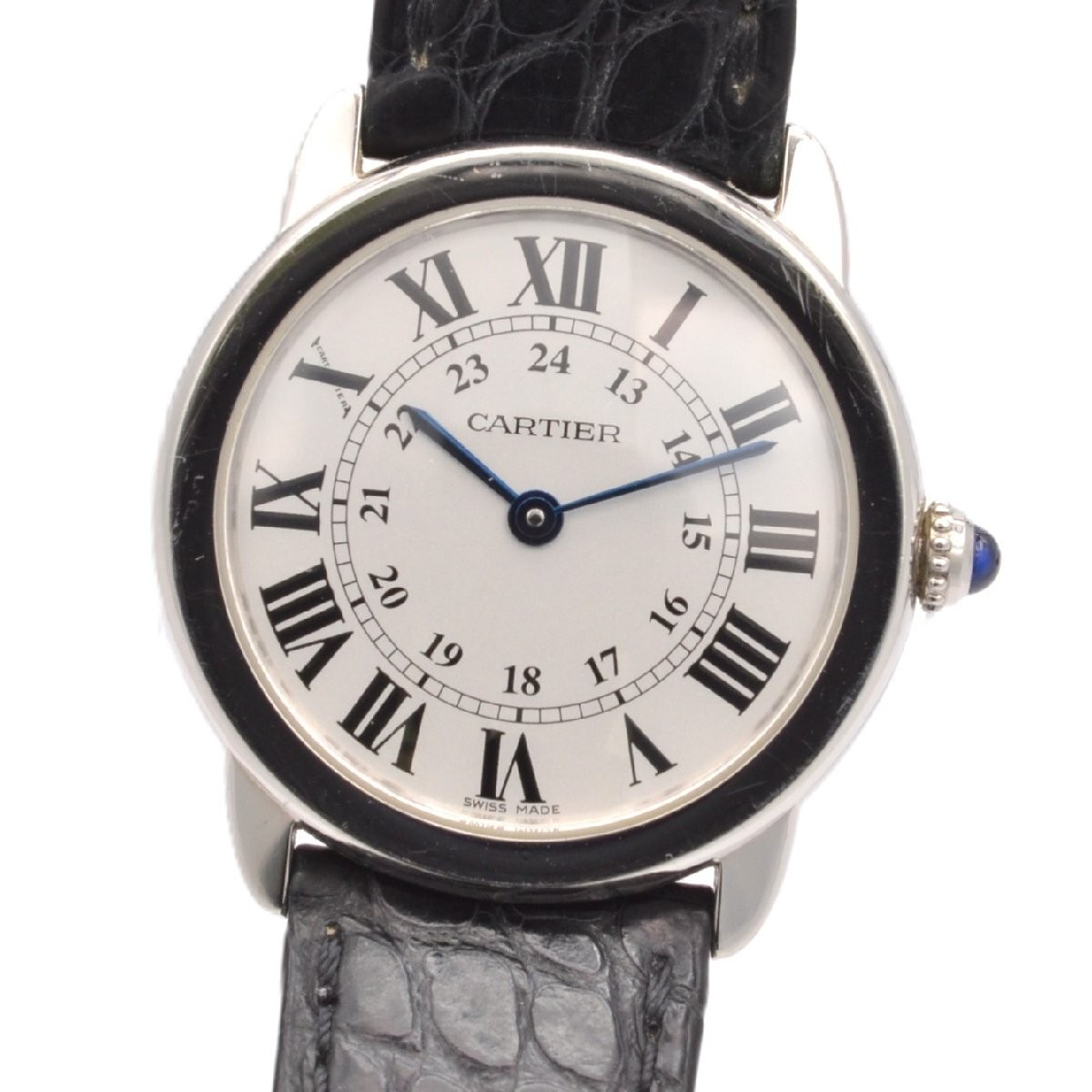 Vintage Cartier Ronde Solo Women's Leather Watch Japan