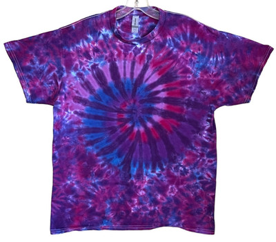 Tie Dye Shirt | Purple Spiral Blotter | Handmade | Unisex | Tall | Women's