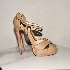 Christian Louboutin cinturino in pelle con tacco a pompa donna 40