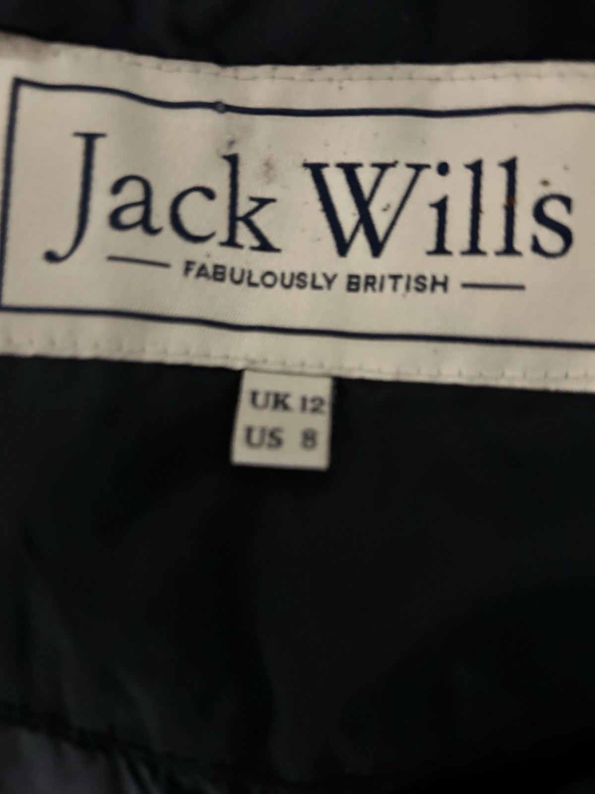 Jack Wills Woman's Padded Jacket Puffer Coat Fur Hood Down Feather Black image 8