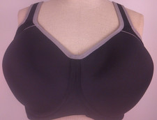 Wacoal 853302 Black Contrast Trim Lindsey Contour Sports Bra Size 38 G.   31 