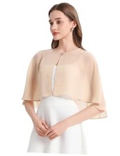 Shawl and Wraps for Evening Dress Chiffon Shawls Wedding Shrug Guest Champagne