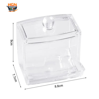 Wattestäbchen Ball Aufbewahrungsbox mit Deckel Große Kapazität Bad Acryl Transparent