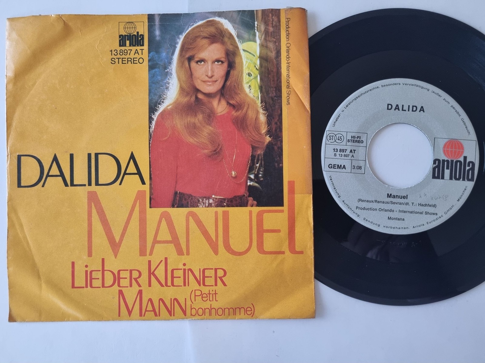 Dalida - Manuel/ Lieber kleiner Mann 7'' Vinyl Germany SUNG IN GERMAN