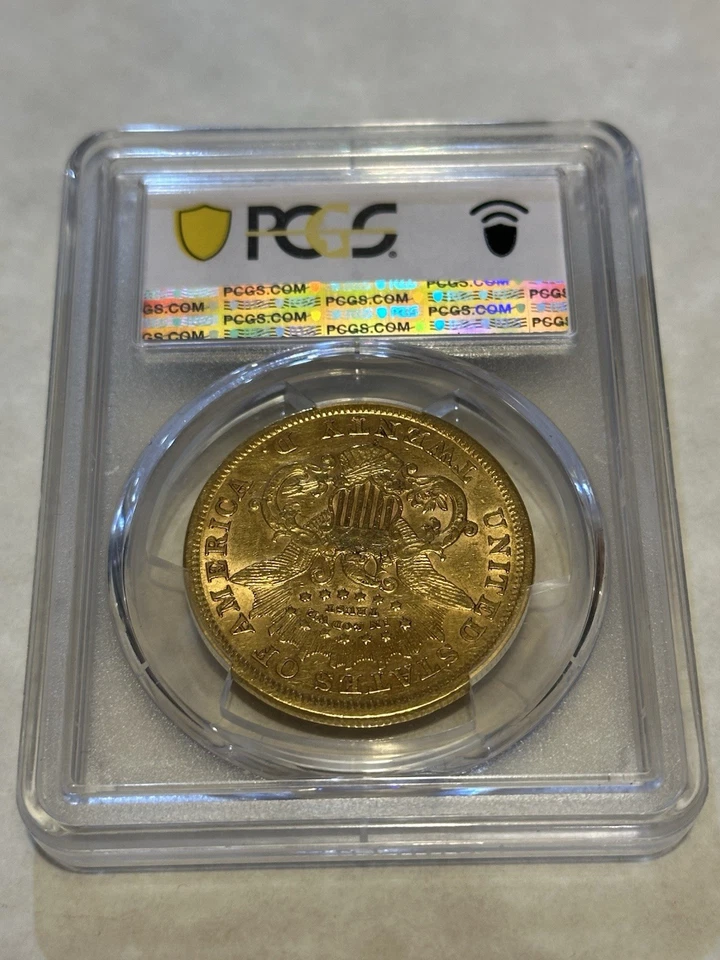 1868-S $20 PCGS XF45 Liberty Double Eagle Gold Coin PQ great appeal lustrous - Image 2 of 2