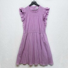 J.CREW FACTORY Dress Women's XL Gauze Pink Flutter-Sleeve Mini Feminine Flowy