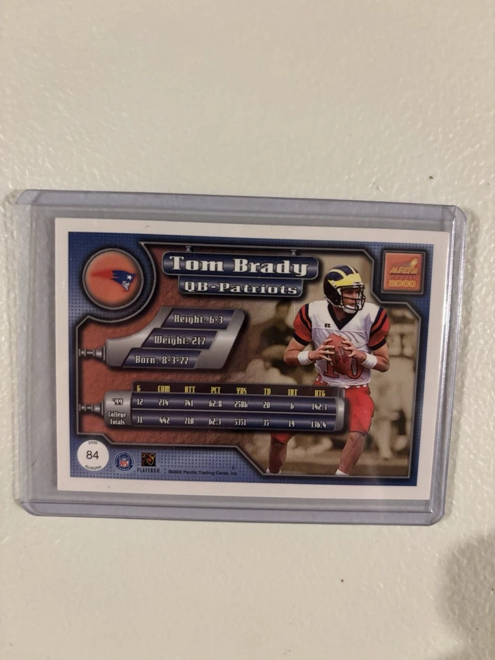 Pacific Aurora 2000 - Tom Brady #84 (RC) Foto 2 de 2