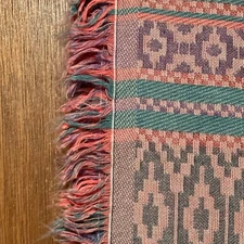 Western Geometric Print Pink And Aqua Blue Infinity Scarf NWT  Prairie Boho