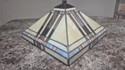Antique Multicolor Meyda Tiffany Slag Glass Arts Craft Mission Style Lamp Shade