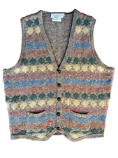 Paul Stuart Men's Wool Knit Sweater Vest Size M - READ