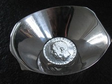 M&uuml;nzschale Silber 830 M&uuml;nzteller Schweden mit 5 Kronen M&uuml;nze von 1952