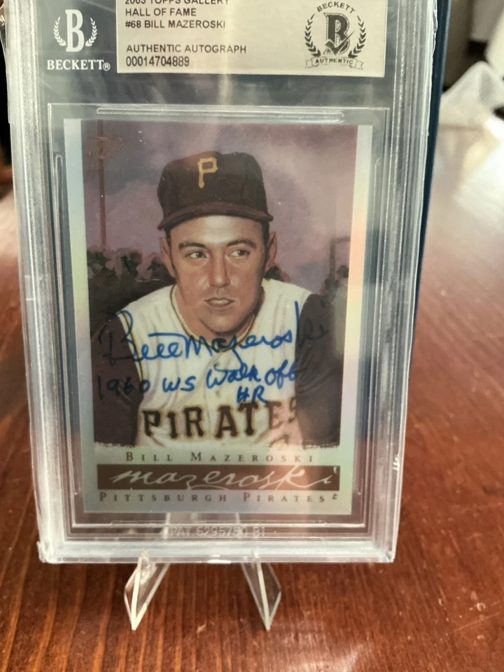 2003 Topps Gallery Autographed Signed Bill Mazeroski Pittsburgh Pirates #68 - Image 2 of 3