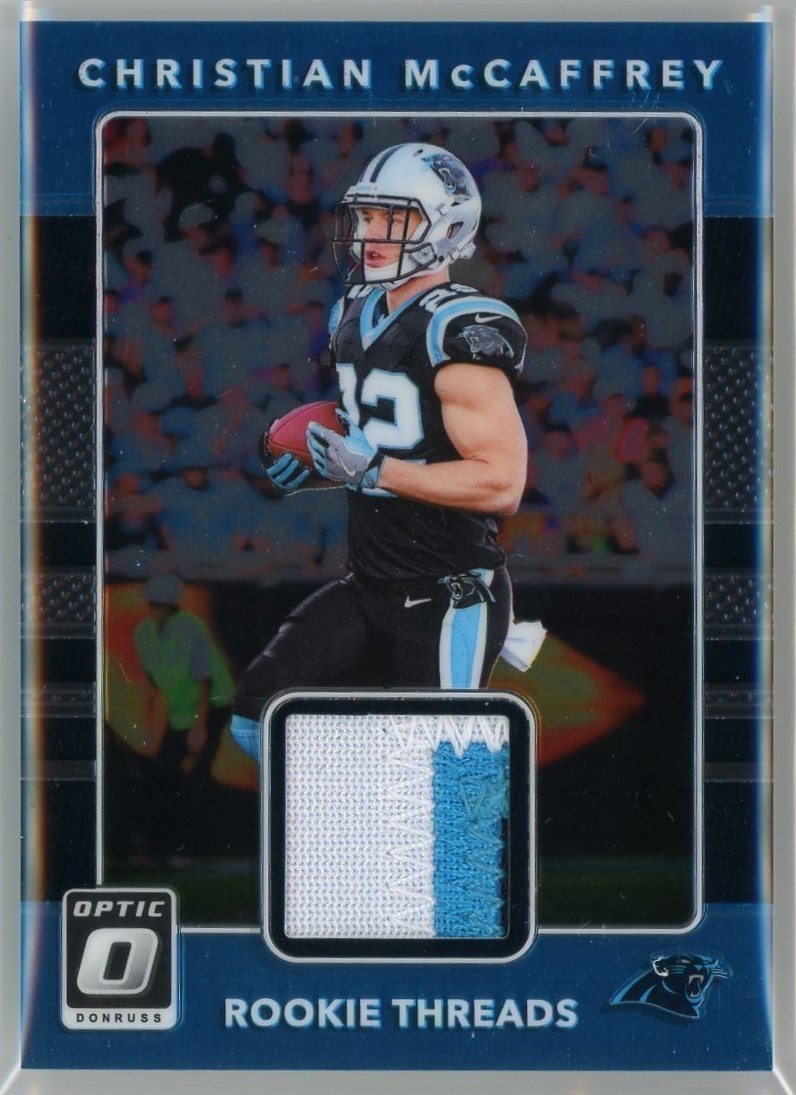Christian McCaffrey Panini Donruss Optic Rookie Threads #5 Prime