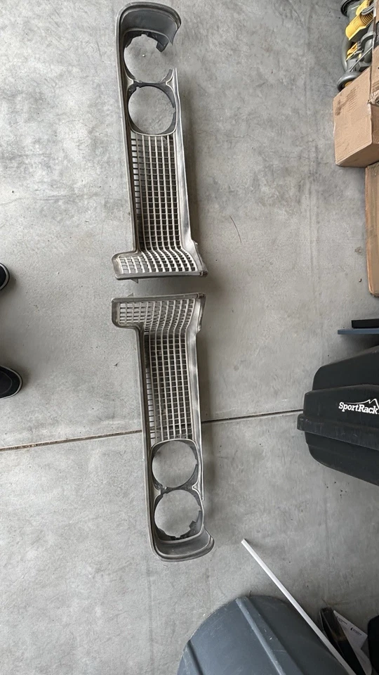 Oem 1969 Pontiac Custom S Lemans Front  Bumper Grills - Image 2 of 4