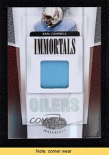 2007 Leaf Certified Materials Immortals 28/75 Earl Campbell #239 HOF READ 00d2