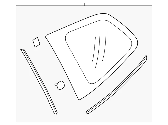 Cuarto de vidrio genuino Subaru 65209SG072 Foto 2 de 3