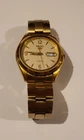 Vintage working Seiko 5 Automatic WP 7S26 0060 A4 gold-tone 37mm date watch