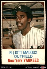1975 Hostess #90 Elliott Maddox Yankees SHORT-PRINT 1.5 - FAIR