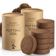 Coconut Coir Potting Soil for Indoor Plants - Expands to 5 Quart 11 lb  Bo...