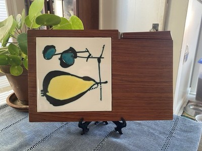 Cheese Board with Tile Design by Ann Wynn Reeves mid century modern