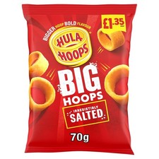Hula Hoops Salted Crisps – Full Case of 20 Share Bags – Classic Crunchy Snacks
