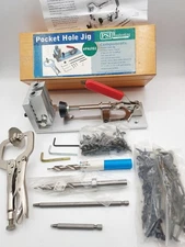 Adjustable Pocket Hole Jig Kit #PHJIG2 w/Instructions, Wood Box, Extra Bit