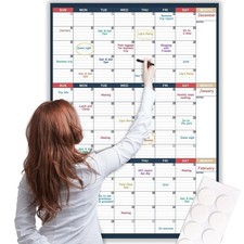 Dry Erase Calendar Wall Undated 3 Month 28x40 Vertical Large Planner Office