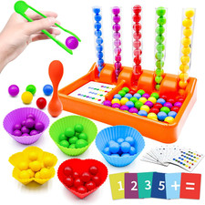 Counting and Color Sorting Toys Set, Fine Motor Skills, Preschool Learning Toys