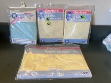 4 New in Package Gerber Vintage Nursery Sheets, Pillow Cases, Diaper Stacker