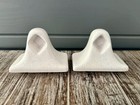 Vintage MCM Gold Dust Ceramic Towel Bar Bracket Post Holder NOS