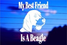 Beagle Best Friend Vinyl Car Laptop Decal Sticker