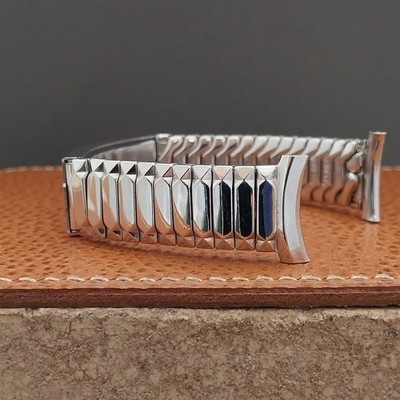 1953 19mm 18mm 16mm White Gold-Fill Speidel Photo Locket NOS Vintage Watch Band
